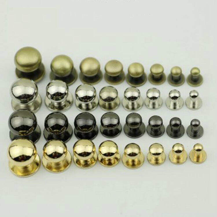 Round head screwback metal brass button rivet screw studs buttons