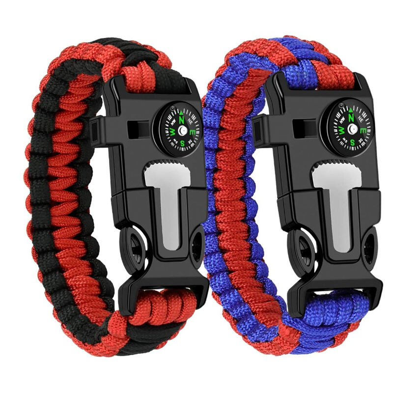 Anthrive Adjustable Paracord Survival Bracelet With Fire Starter Loud Whistle Perfect for Hiking Camping Fishing and Hunting details