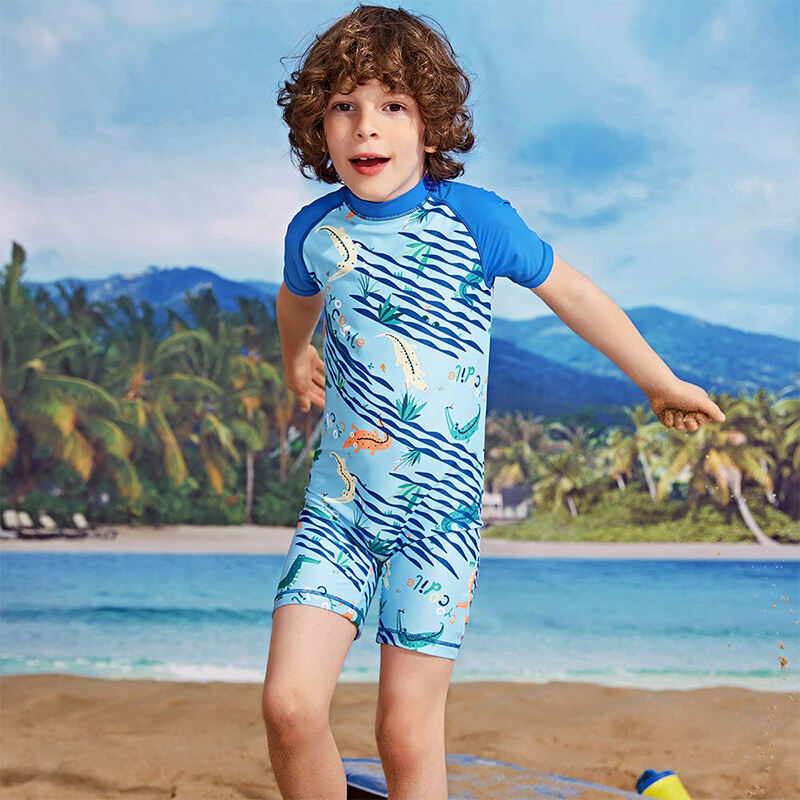 Sporty High Neck Swimwear Bathing Suit for Boys supplier