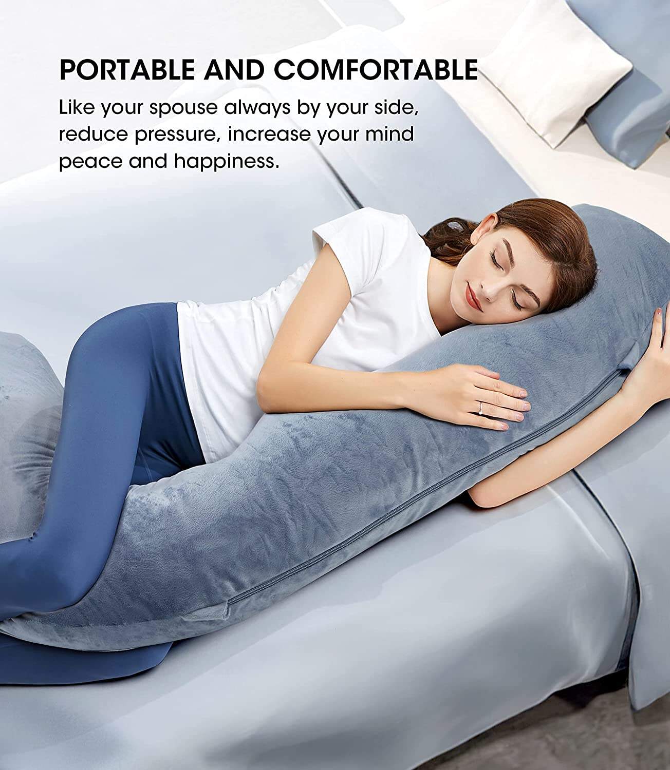 Top Quality J-Shaped Soft Body Pillow pregnant pillow pregnancy comfortable supplier