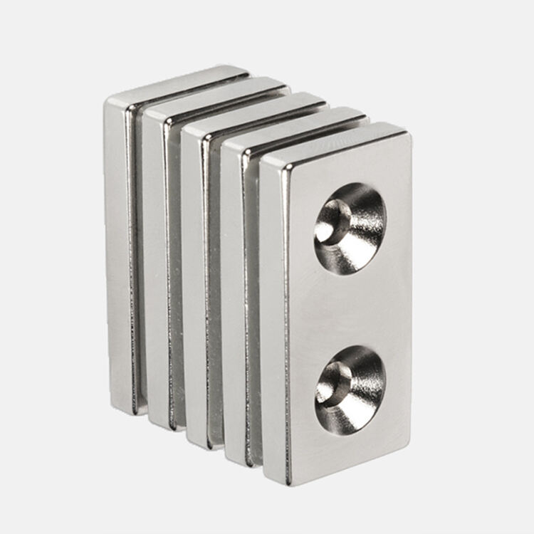 Rectangular Custom Shape Cube Sink Hole Neodymium Magnet details