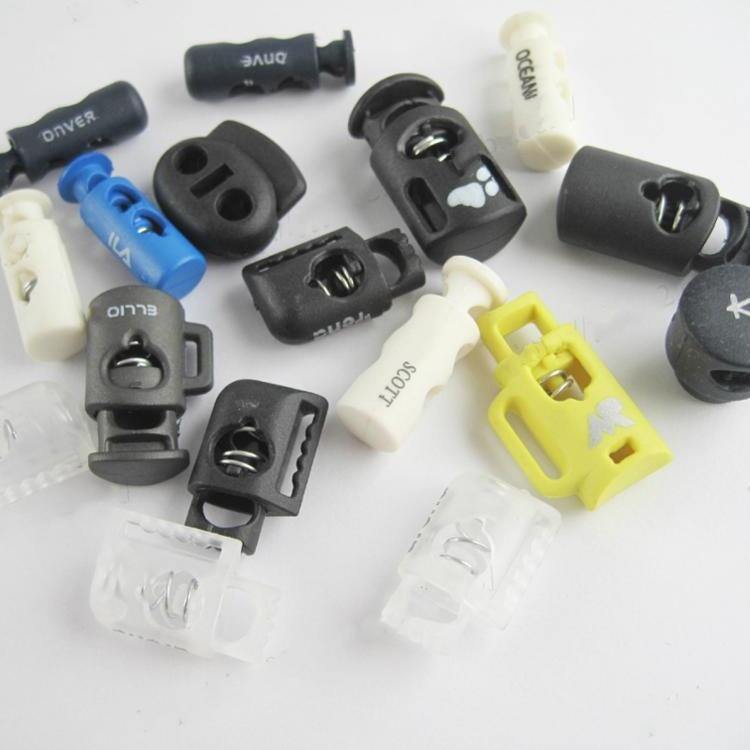 Customized Printed Adjustable Plastic Cord End Lock Stopper