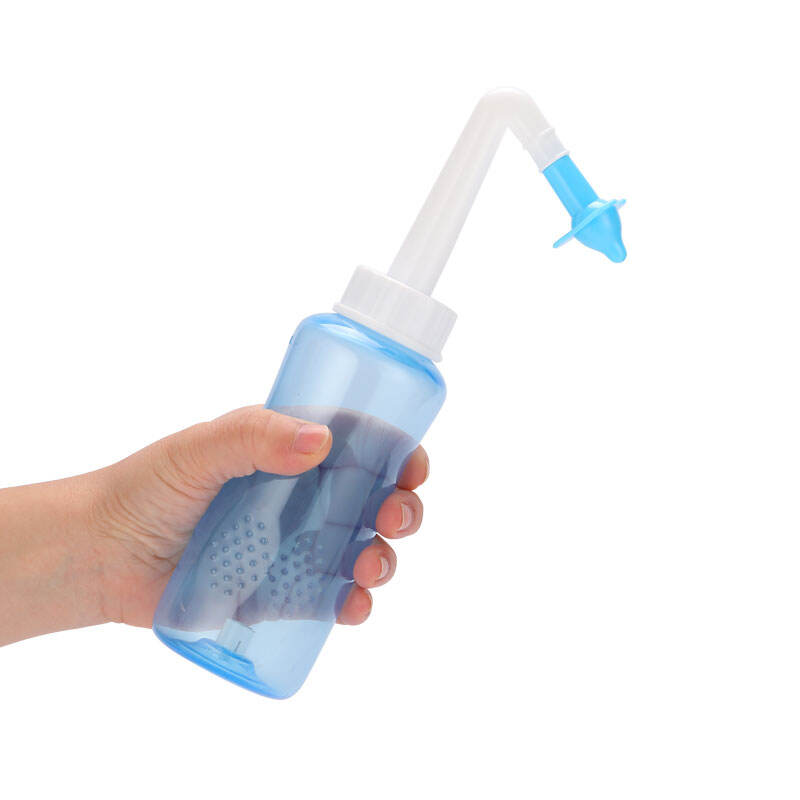 Neti Pot - Botella de lavado de irrigación nasal con sal de enjuague sinusal para adultos y niños 500 ML