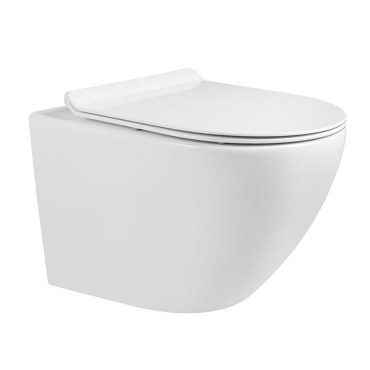 CE Rimless Sanitary Wares Wc Commode Toilet Bowl White Set Bathroom Europe Style Ceramic Wall Hung Toilet