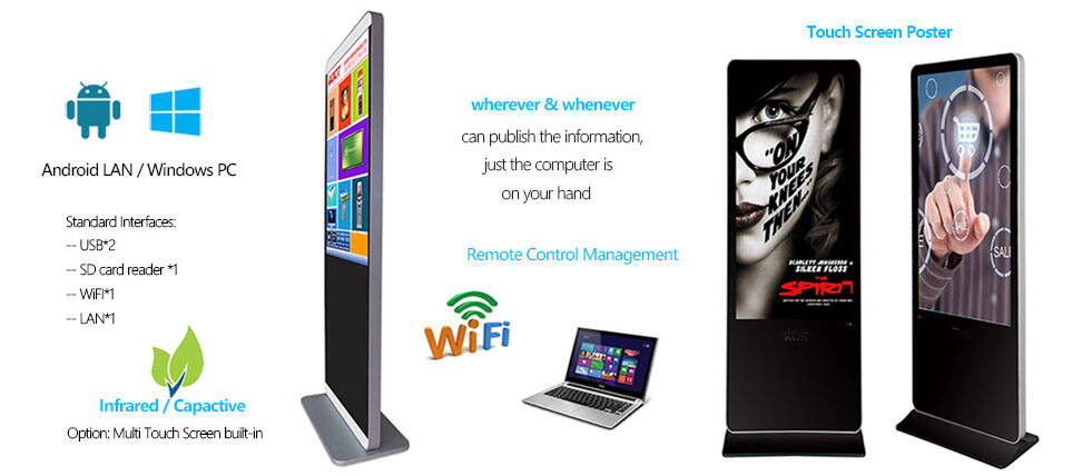 digital signage and display poster remote management 4K panel screens 