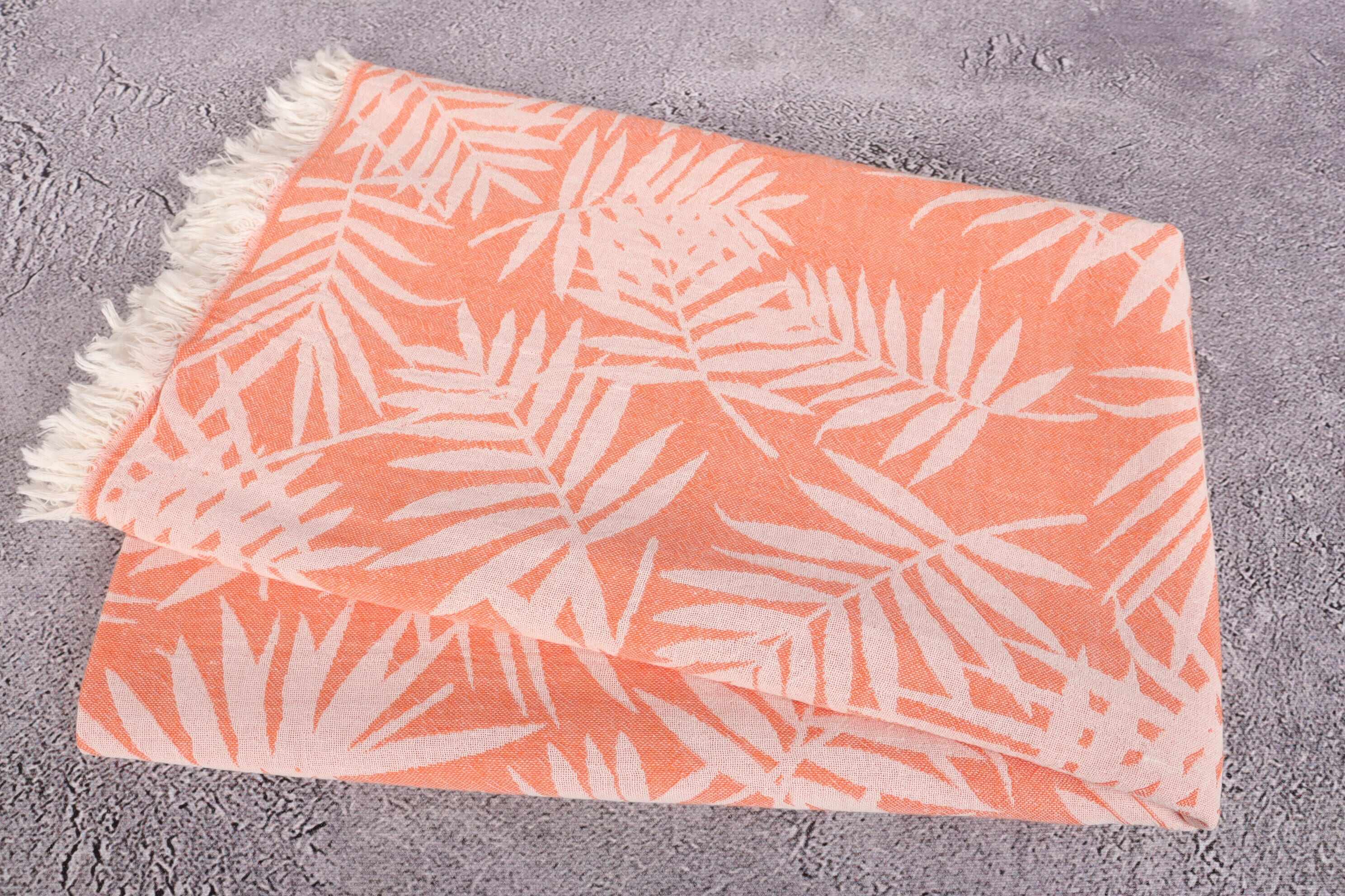 QK Palm Leaf Pattern Custom Logo Hamaman Turkish Beach Bath Towel Manufacturers OEM & ODM Supported Tropical Style manufacture