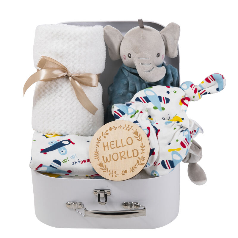 BSCI OEM  Essentials Baby Gift Set for Newborn  Baby /Gift Set with Baby Blanket Rattle bibs supplier