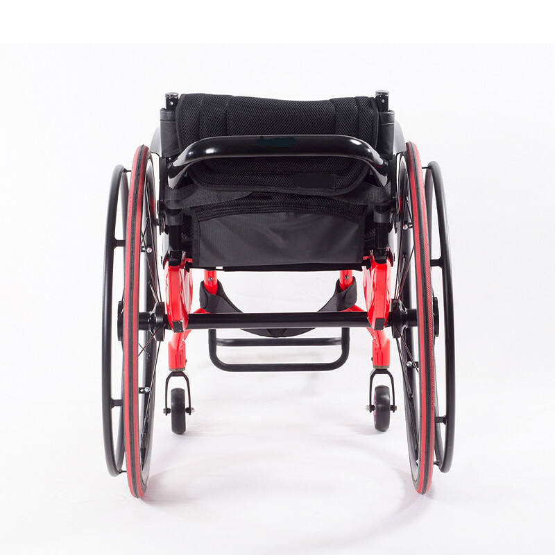 8kg carbon fiber sports wheelchair portable wheelchair for disabled front 9cm universal wheel rear 60cm pneumatic wheel-BZ-5903 supplier