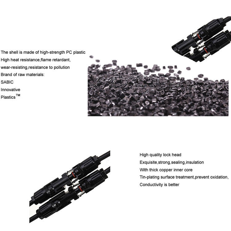 Photovoltaic connector Solar panel waterproof connector Solar Cable connector details