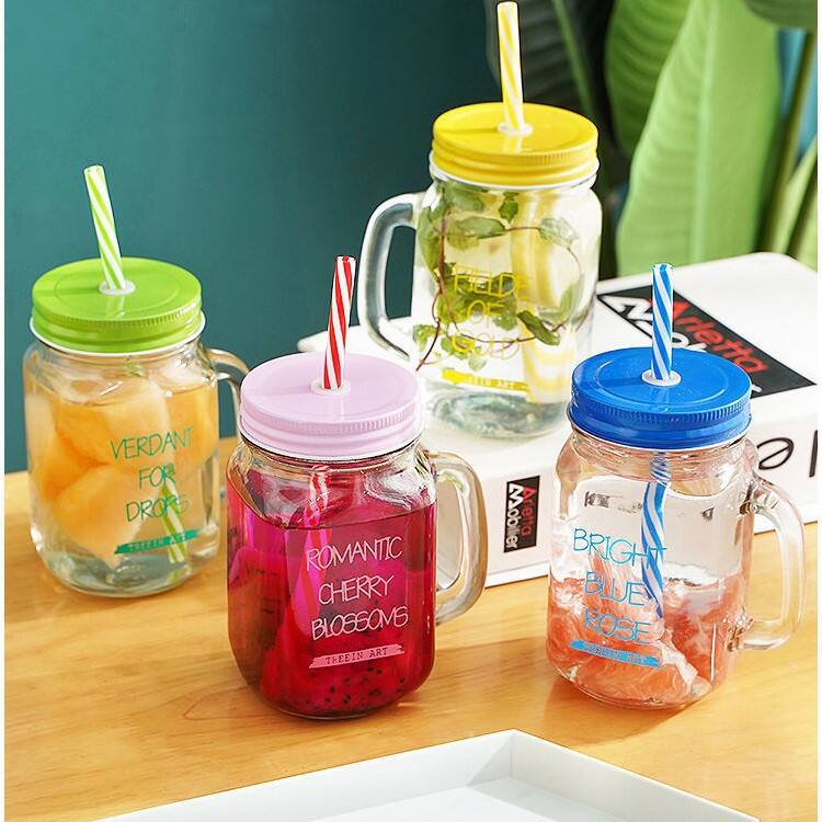 Mason glass bottle