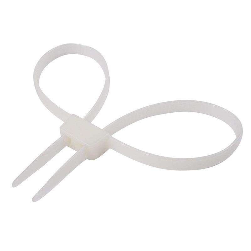 Plastic Double Buckle Self-locking Nylon Cable Ties supplier