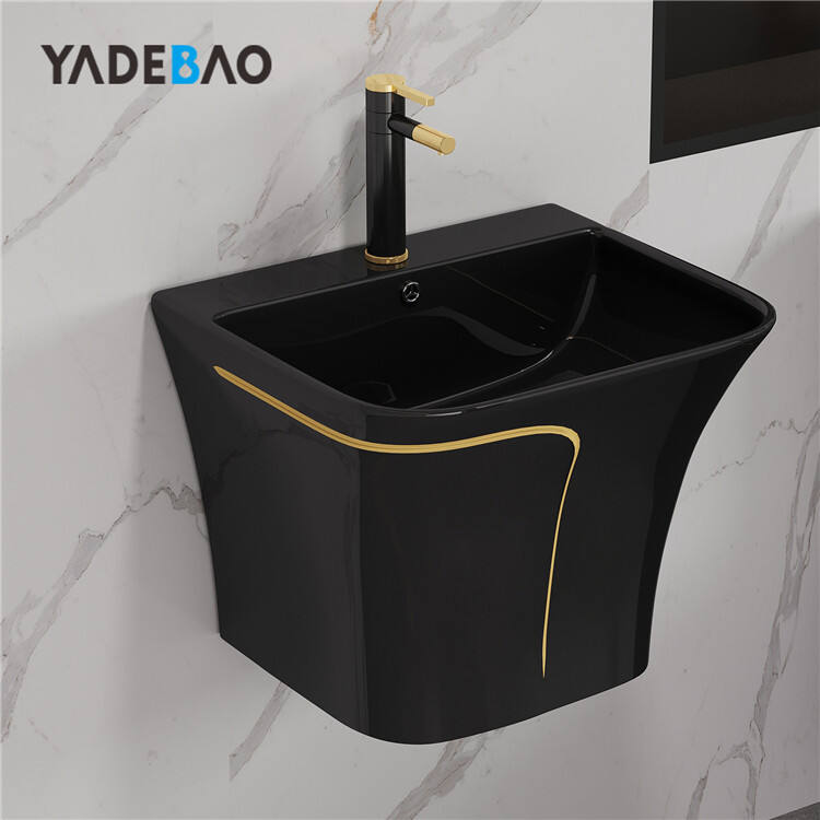 Luxury Sanitary One Piece Commode Black Gold Bathroom Toilet And Basin Floor Mounted Colored Toilet Bowl Black Toilet Set details