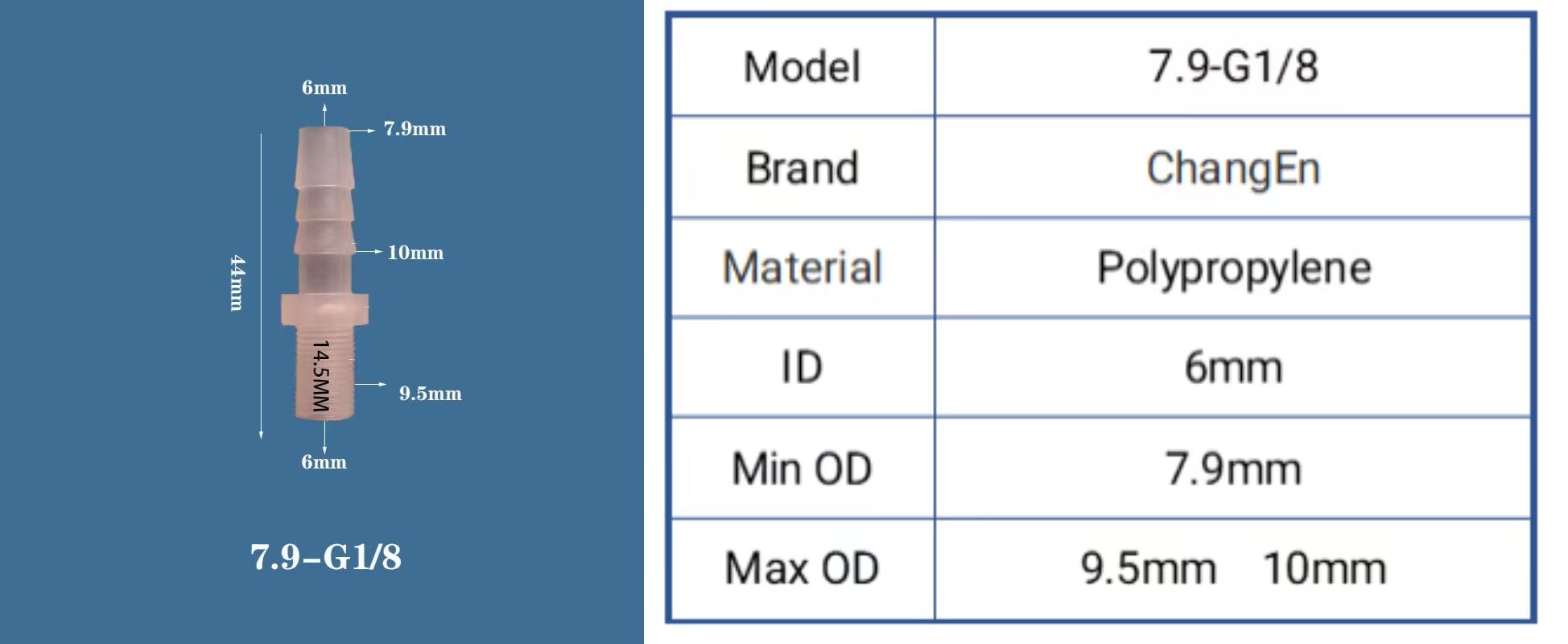 Chang En Plastic PP Male Thread Pagoda Straight Connector Quick Connect Fitting OEM Customizable Smooth Polypropylene Plug Head factory