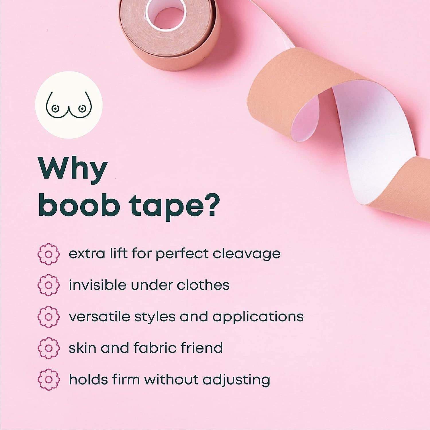 Anthrive 2 Inch Waterproof Push Up Breast Lifting Nipple Boob Tape Breast Lift Tape With Silicone Nipple Cover Set Boob Tape manufacture