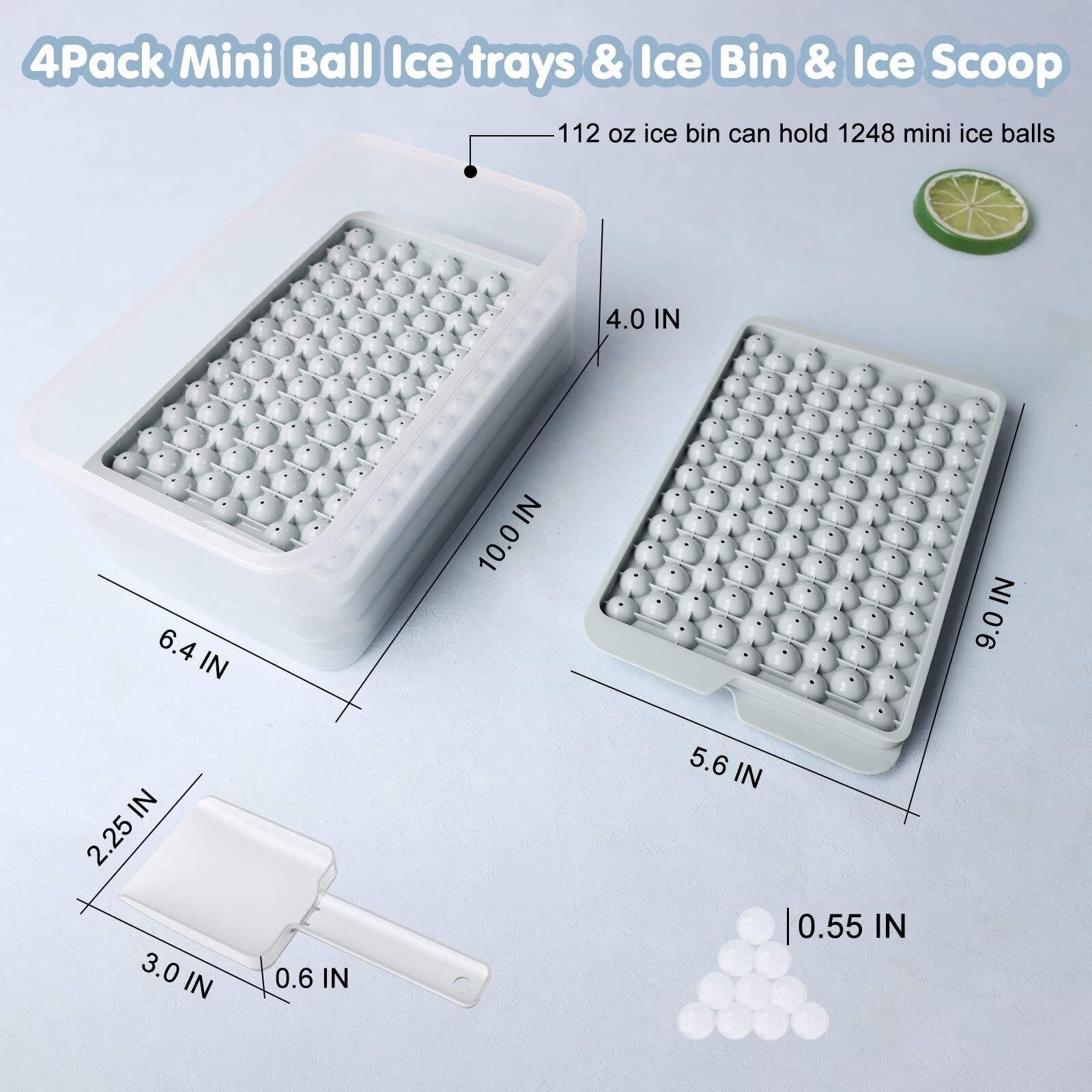 Small Silicone Ice Cube Tray with Lid and Box 104 round Ice Tray for Ice Cream Makers factory