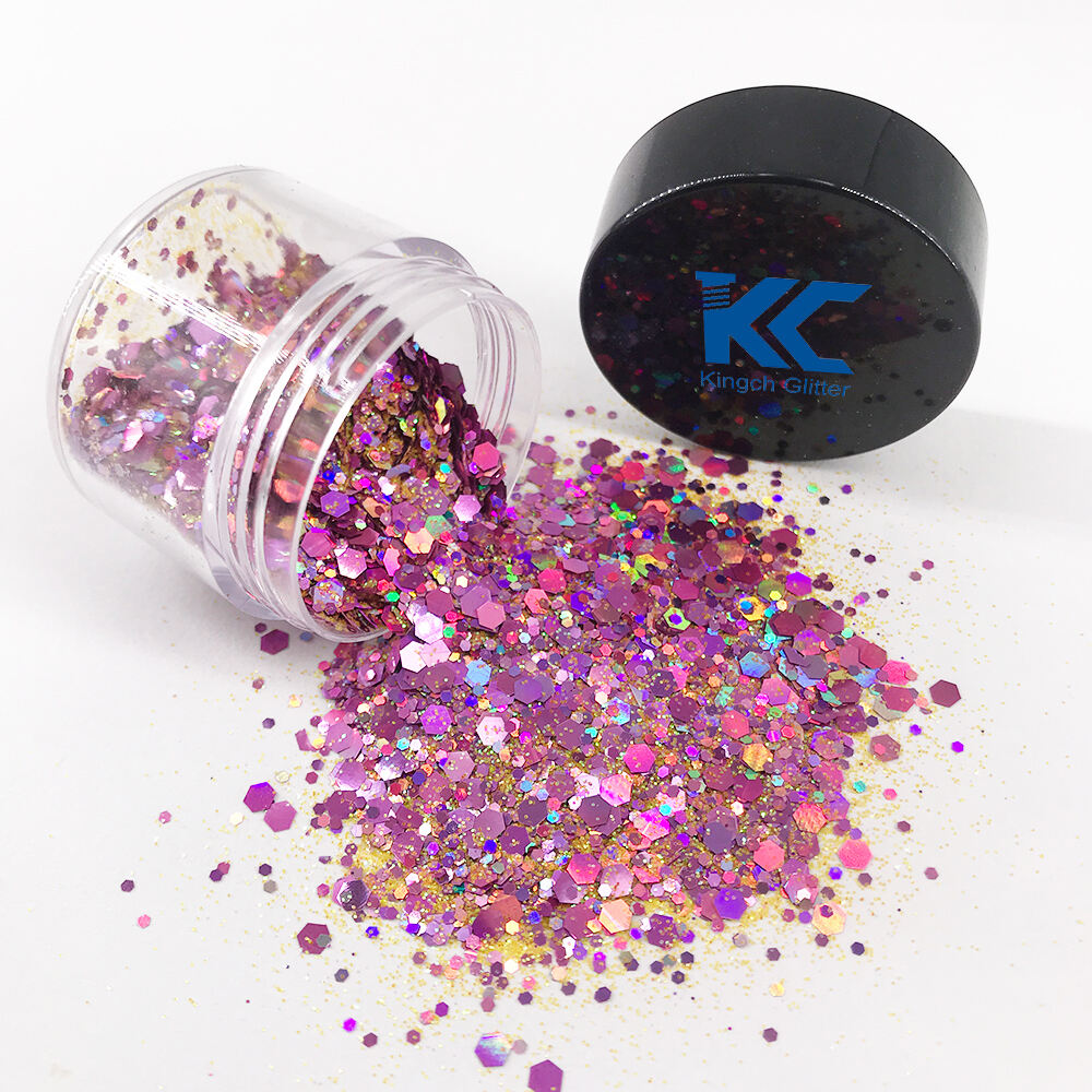 Red Colors Glitter Festival Face Chunky Glitter Party Make Up Bulk Cosmetic Glitters factory