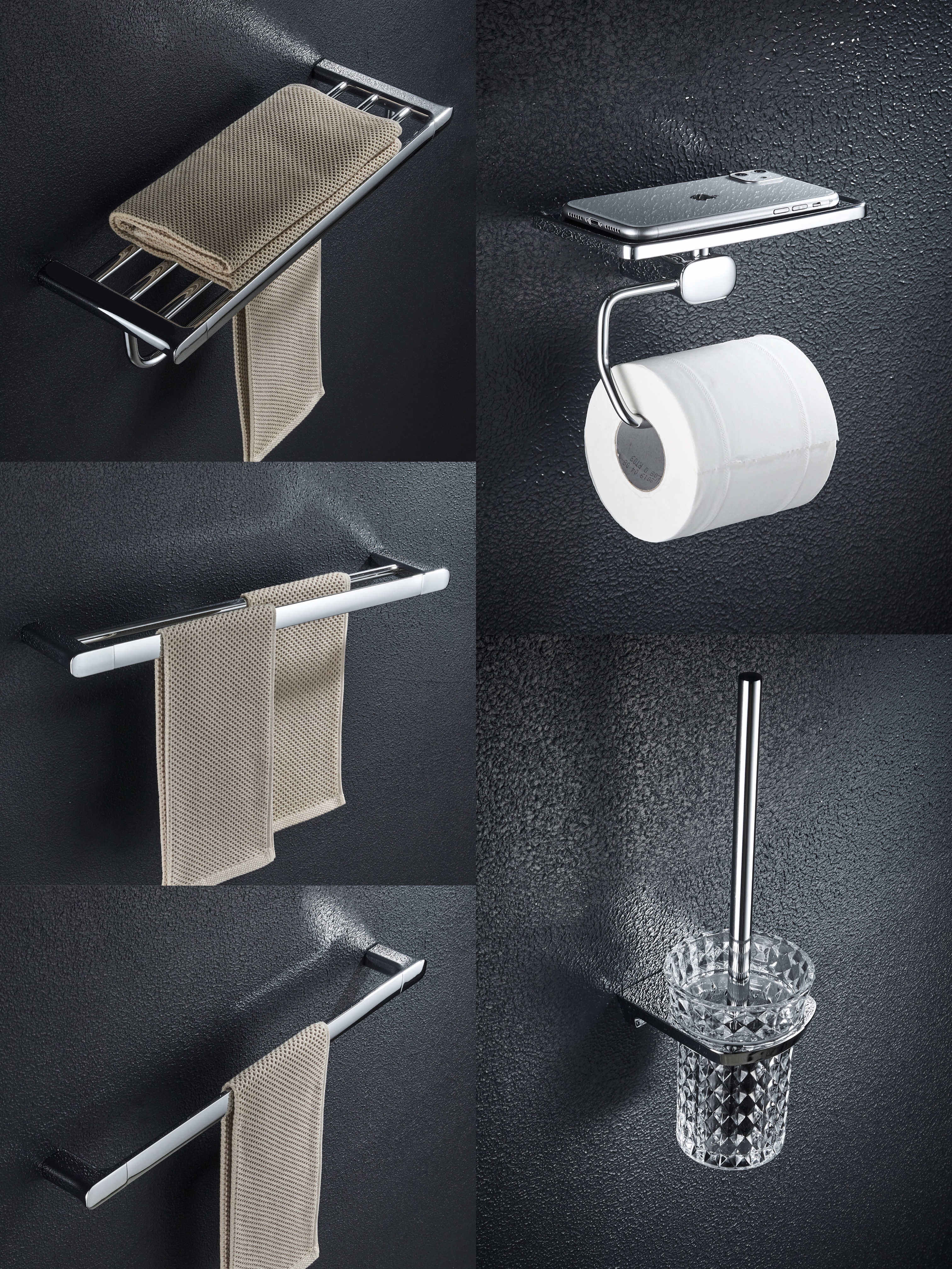 China cheap complete Bathroom Hardware Stainless Steel Bathroom Accessories Set supplier