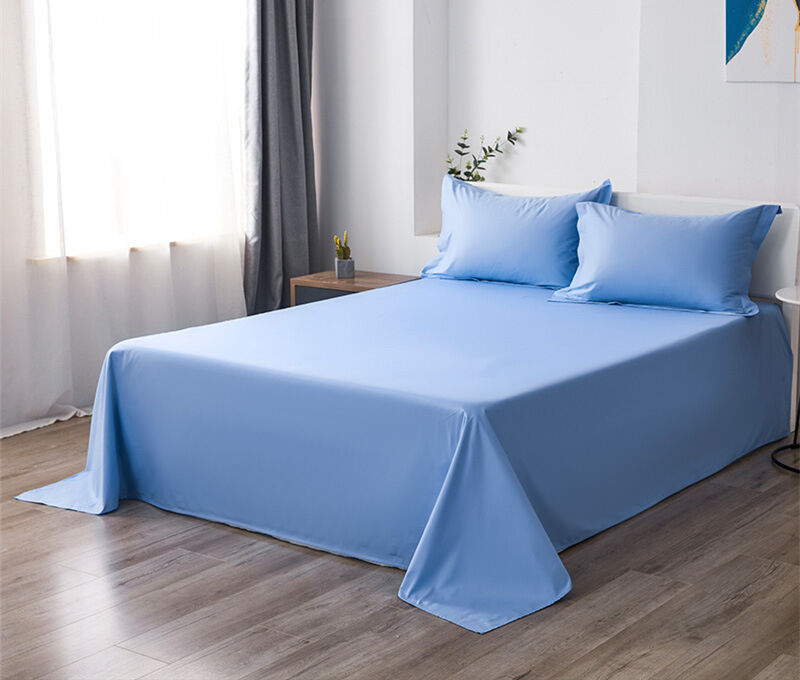 Super Soft Breathable 100% Cotton Flat Bedsheet Machine Washable Fitted Bed Sheet details