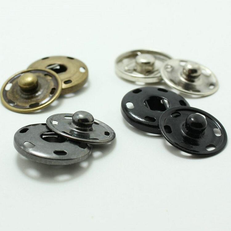 Two part metal brass garment sew on snap button for jacket