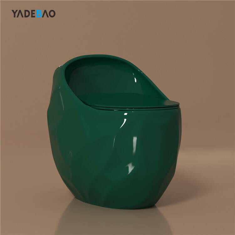 Hotel Bathroom Inodoro Sanitary Ware Wc Round Egg Shape Commode Toilet Bowl One Piece Ceramic Pink Color Toilet supplier