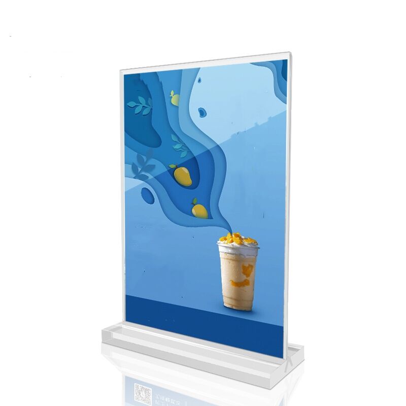 A5 A6 T Shape Acrylic Advertising Billboard Clear Table Sign Holder Acrylic Sign Display Acrylic Menu Display Stand manufacture