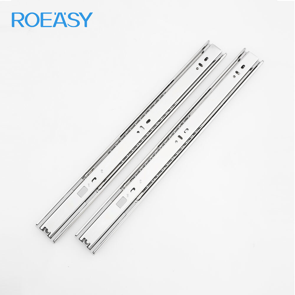 ROEASY ryt002 full-extension telescopic channel soft close cabinet ball bearing drawer slide railing furniture slides