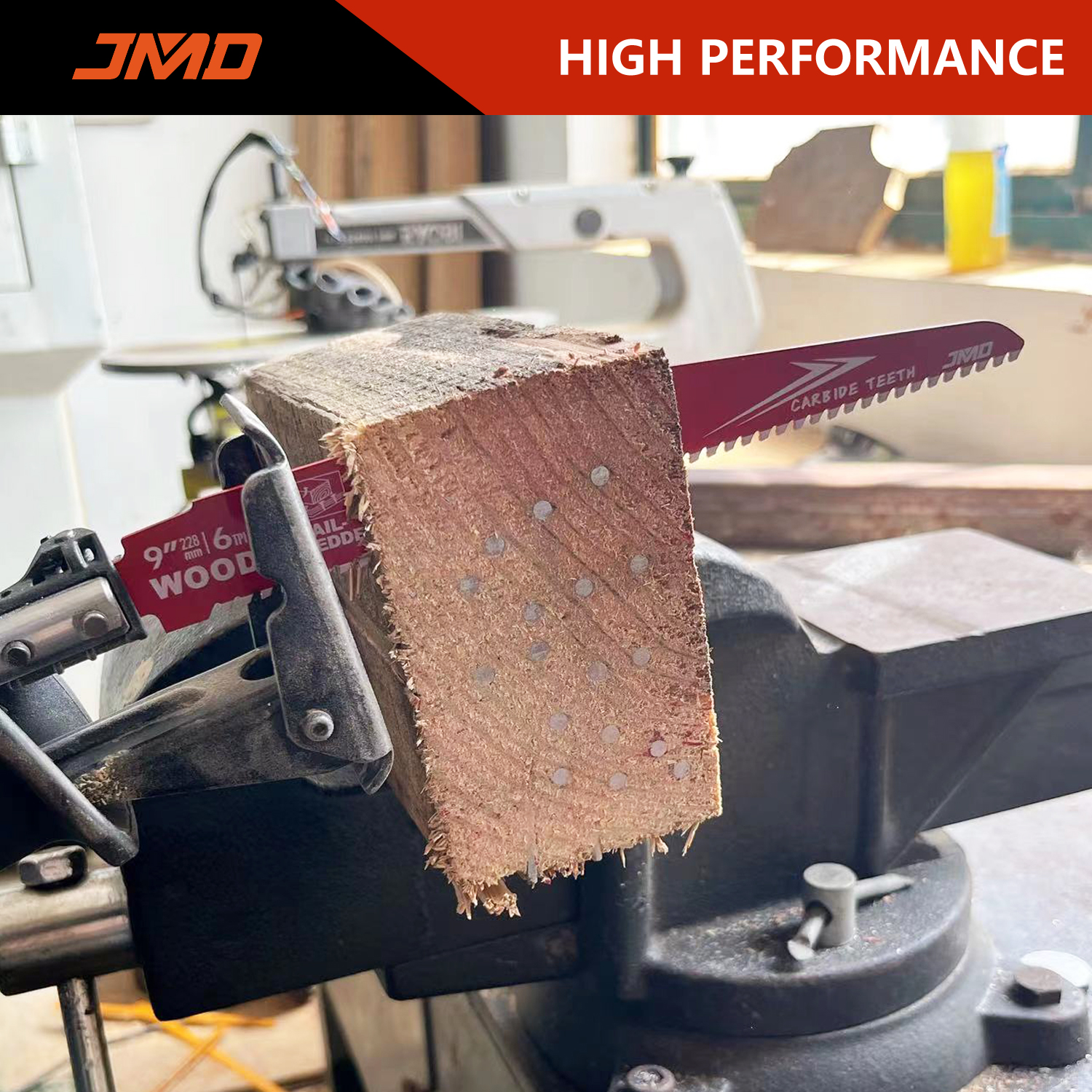 JMD Carbide Reciprocating Saw Blade 9INCH 6TPI HCS Tool Reciprocating Saw Blades Carbide Saw Blade manufacture