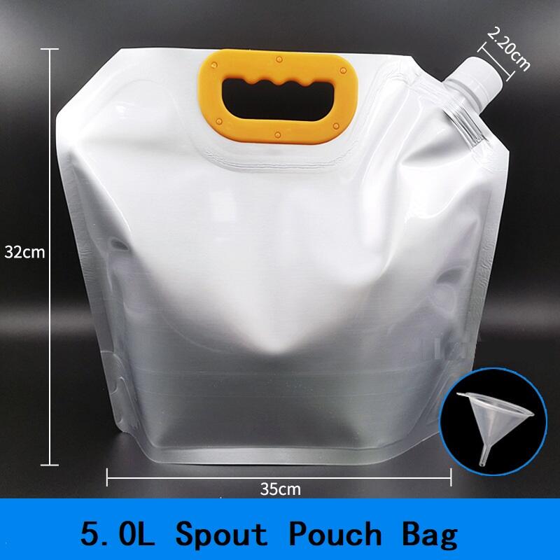 Custom Printing 1.0L-10.0L Liquid Juice Pouch Beer Beverage Plastic Stand Up Bag Aluminum Foil Spout Bag Juice Pouch Bags supplier