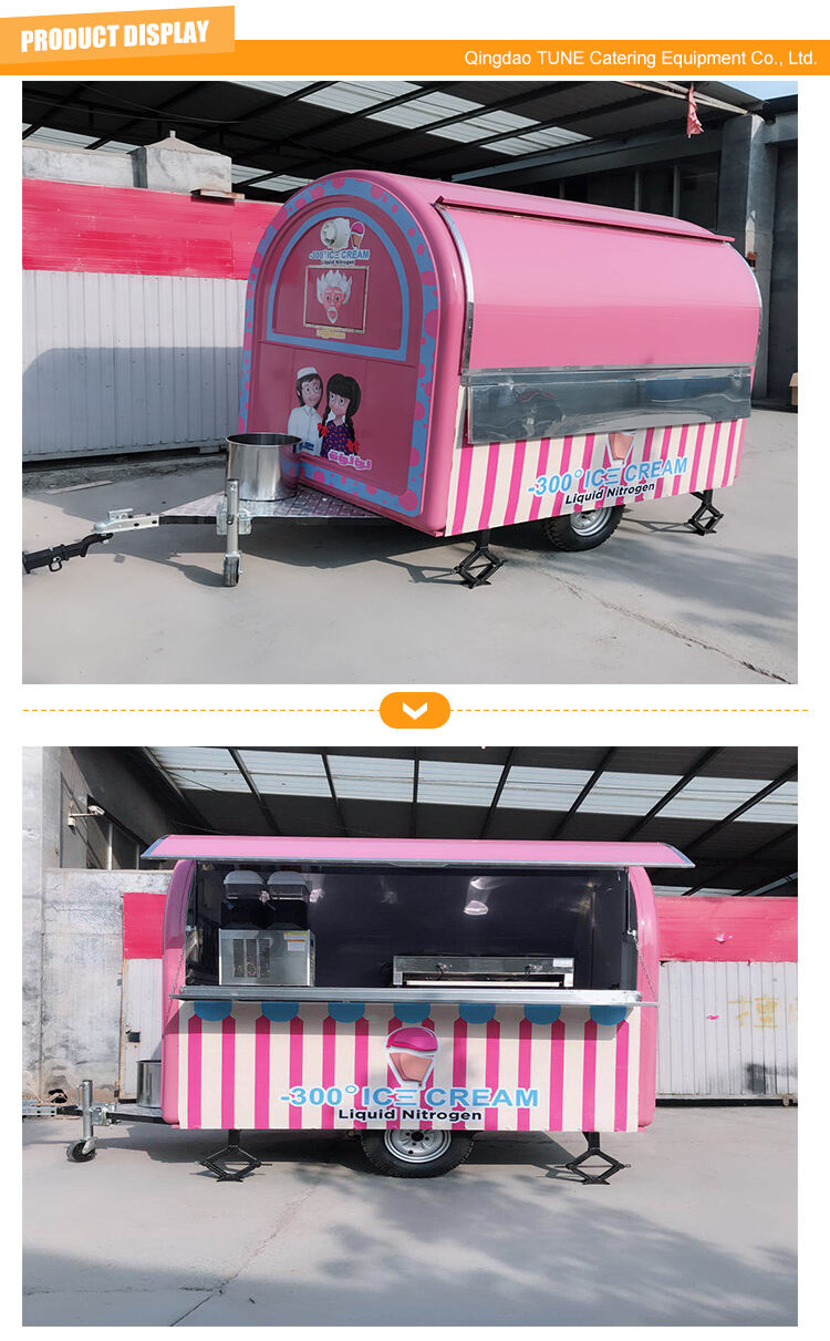 TUNE Top Quality Food Cart Mobile Hot Dog Food Trailers Mobile Food Trucks manufacture