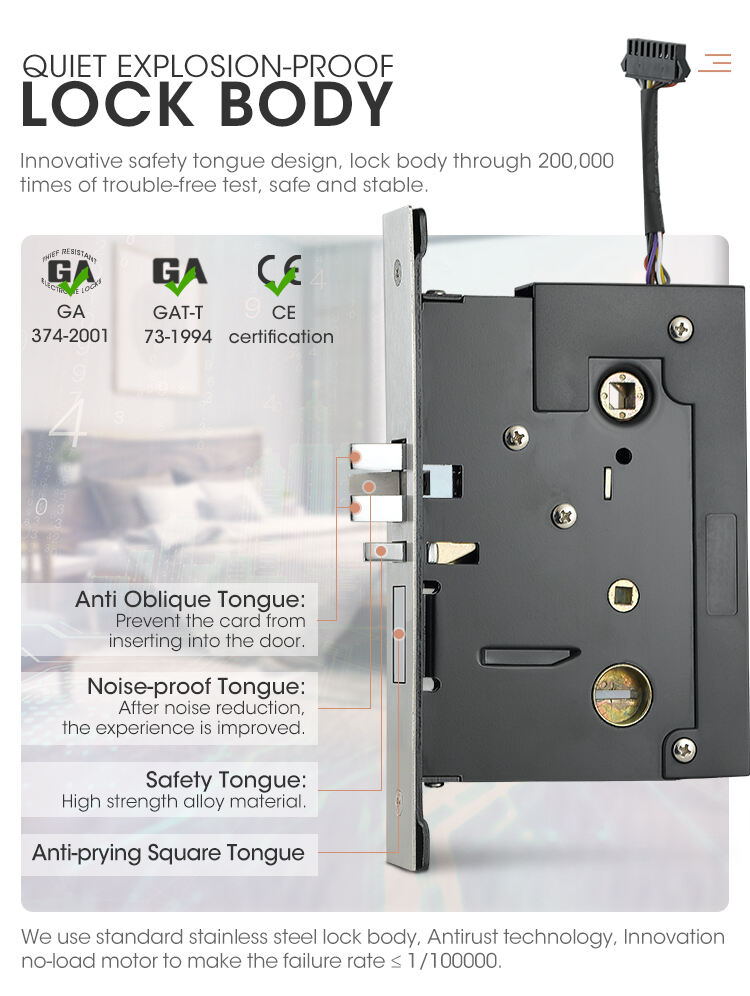 Locstar Keyless Deadbolt Key Card System Best For Sale Hotel Door Lock supplier