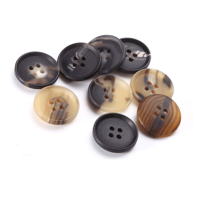 Eco friendly sustainable 4 holes recycled urea resin buttons for suit