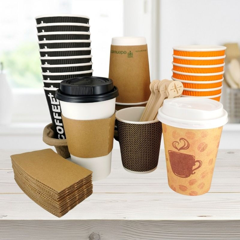 Ripple corrugated double layer single layer paper cups for coffee hot drink