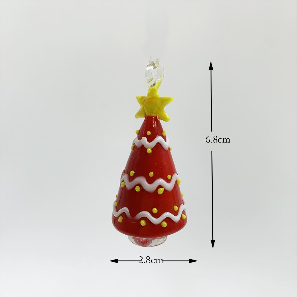 2023 New Arrival Handmade Hanging Murano Christmas Lampwork Glass Figurine Ornament manufacture