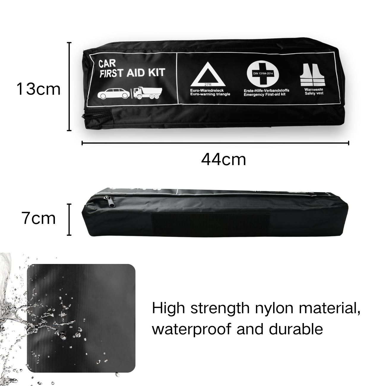 Anthrive DIN 13164 Roadside Emergency Bag Waterproof First Aid Bag Vehicle Car First Aid Kit With Medical Supplies For Travel manufacture