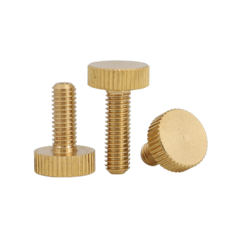 High precision stainless steel bronze brass knurled screw custom round anodized aluminum knurled thumb screw manufacture