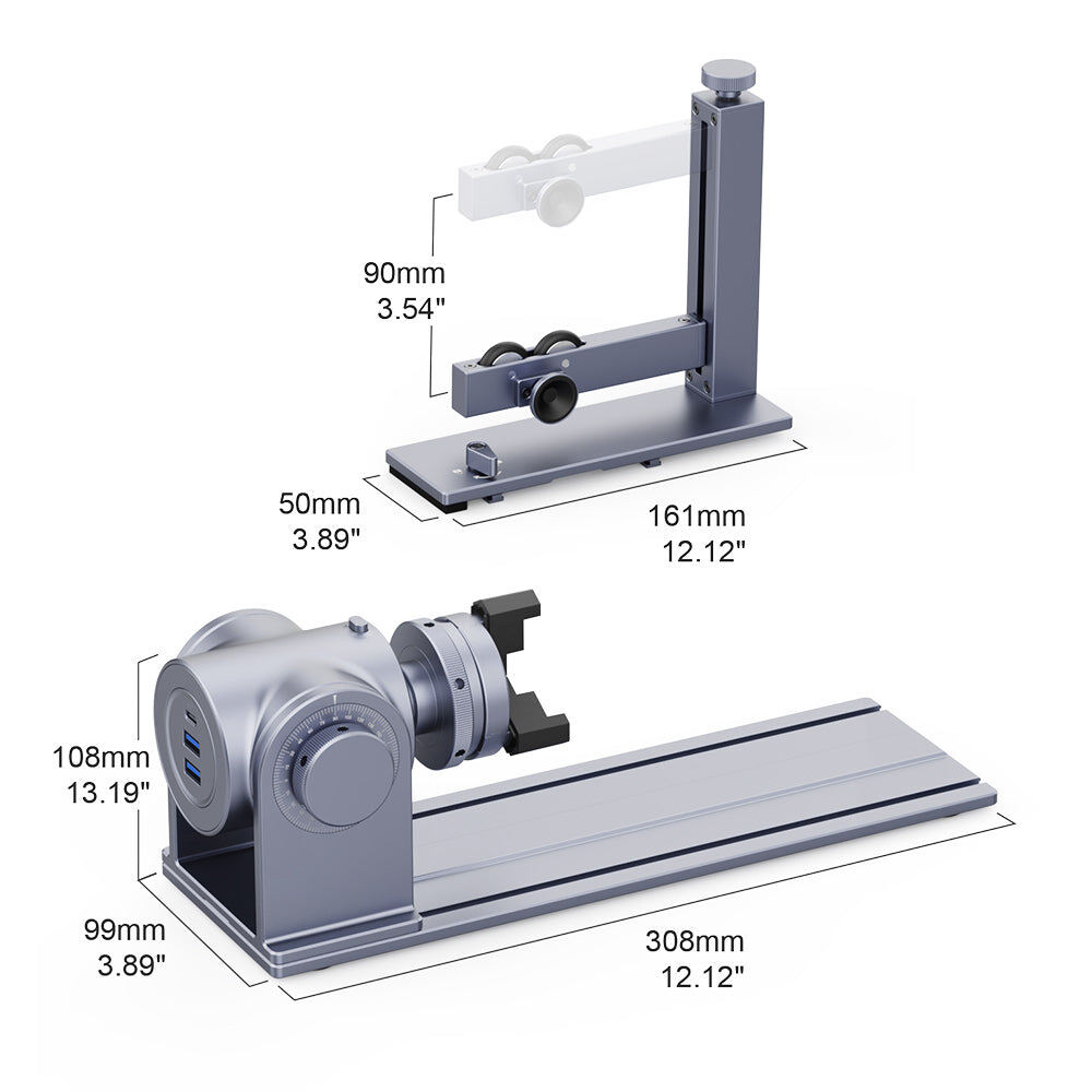 Laser Equipment Parts Laser Pecker 4 Rotary Extension For LX1 & LX1 Max/LP4 Carve special-shaped objects metal stainless steel supplier