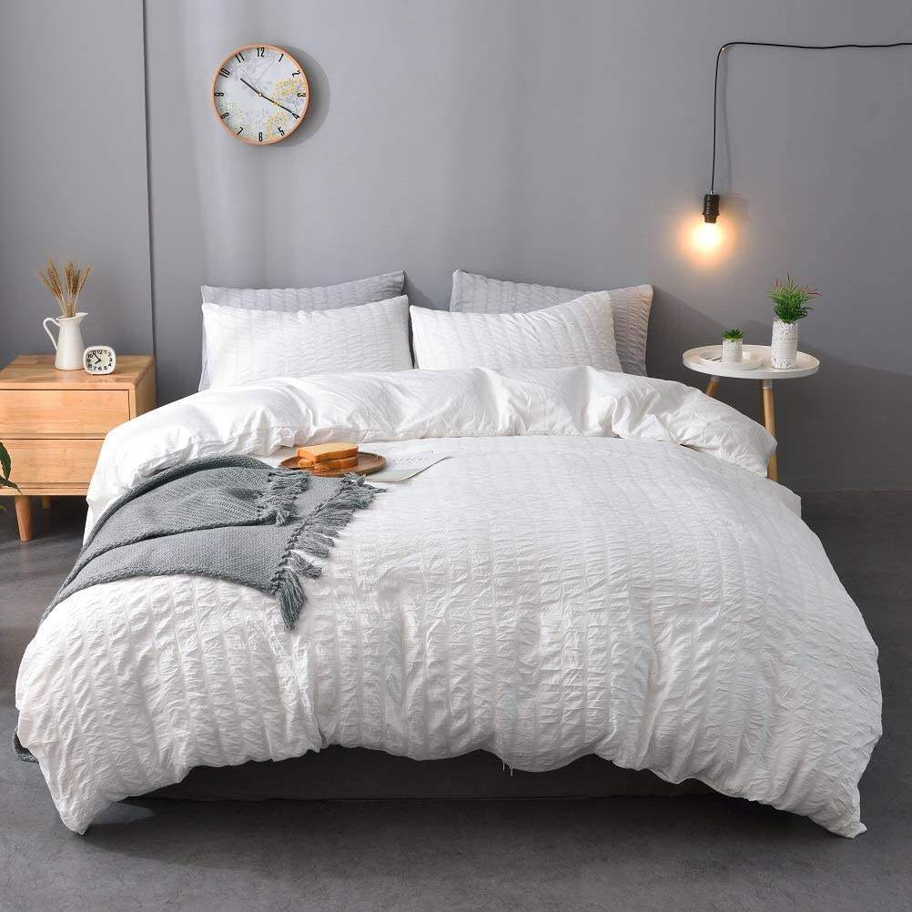 Nordic Style INS Best Selling Wholesale Luxury 100% Cotton Waffle Jacquard  4 pieces Hotel  Bedding Set factory