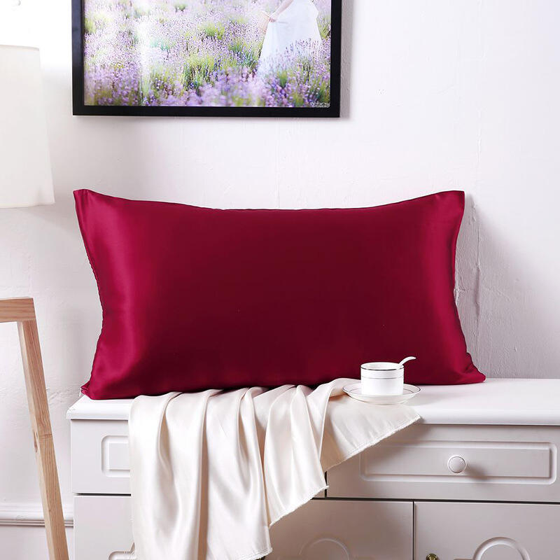 Luxury Pure Mulberry Silk Pillowcase 100% Satin Silk Pillow Case Knitted Plain Pillow Covers Customized Color supplier