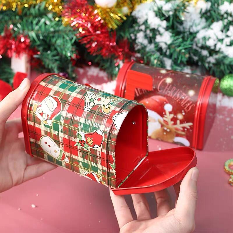 Email shape lovely cute mini christmas eve candy cookie chocolate jar kid like packaging gift tin box set details