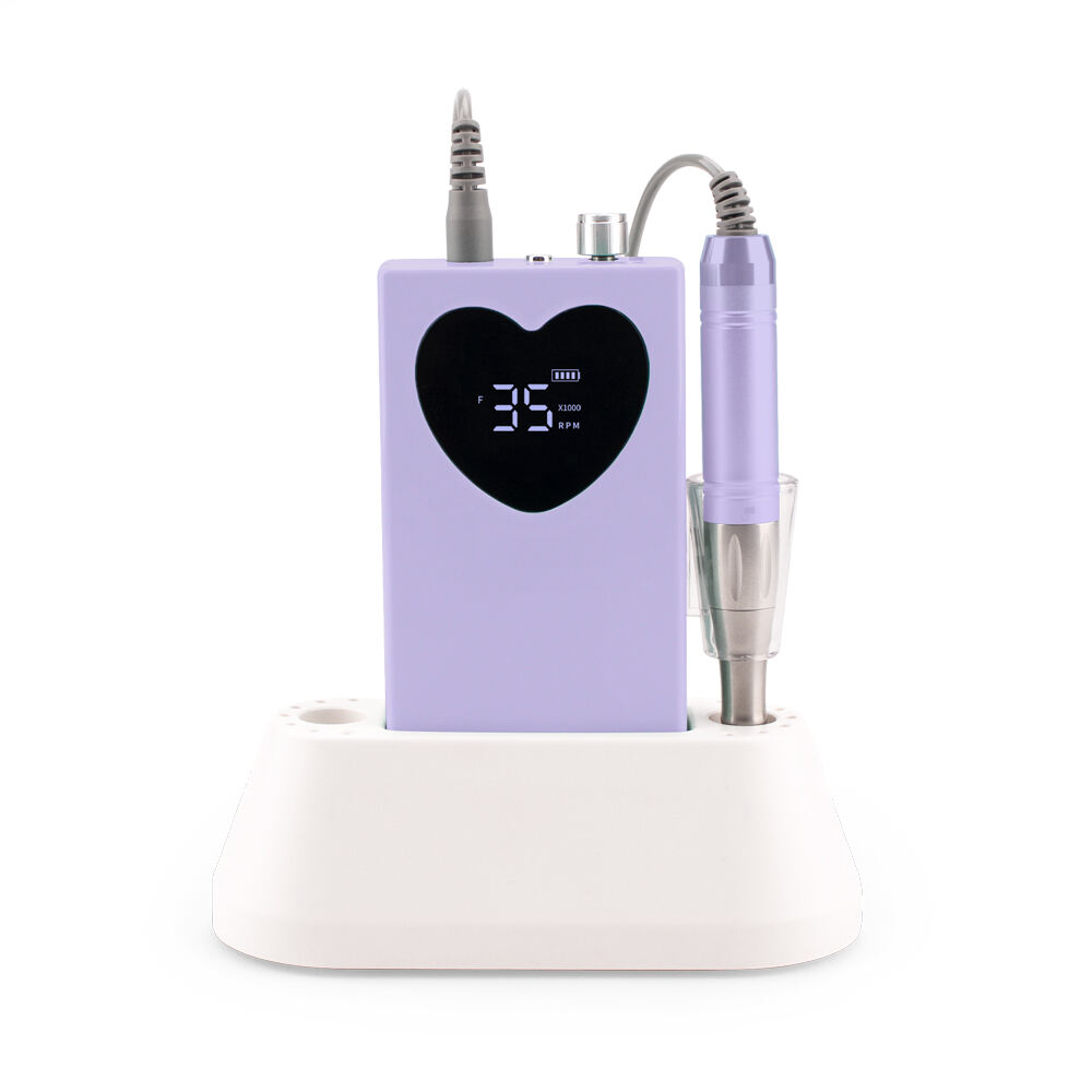 SN361M Rechargeable 35000 RPM Coreless Nail Drill Portable Heart-Shape E-File for Manicure Pedicure Shape Carve Polish