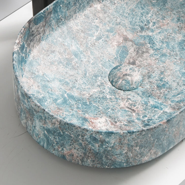 luxury hotel ceramic bathroom sinks with hand art designs marble wash basin sink manufacture