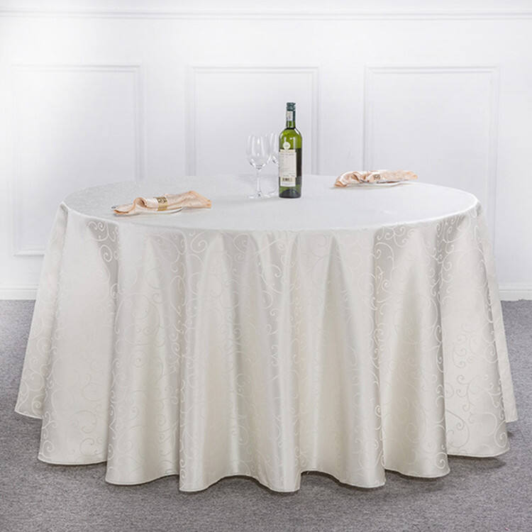 Cream color High quality luxury restaurants polyester table napkin and Table cloth factory