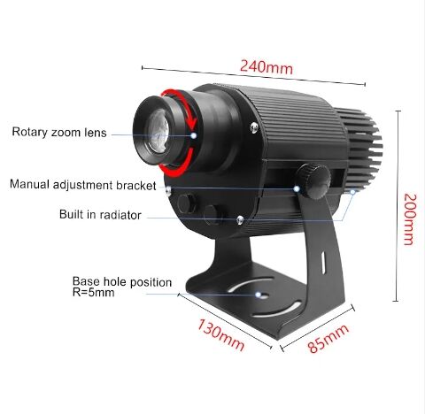 Waterproof IP67 100W Customized Store Logo Trademark Gobo Projector Rotating Advertising Projector supplier