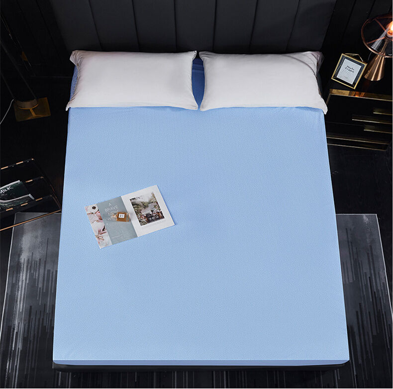 Manufacturer's direct sales bamboo fiber fabric waterproof colorful fitted sheet anti-skid mattress protective cover supplier