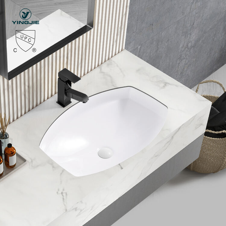 YINGJIE CUPC  CE Standard Ceramic Sanitary Ware Bathroom Sink Hand Wash Basin