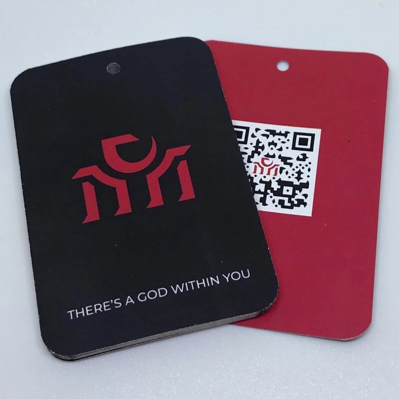 ECO-friendly Custom Embossed Logo Paper Card Recycled Garment Tags Paper round shape Hang Tag supplier