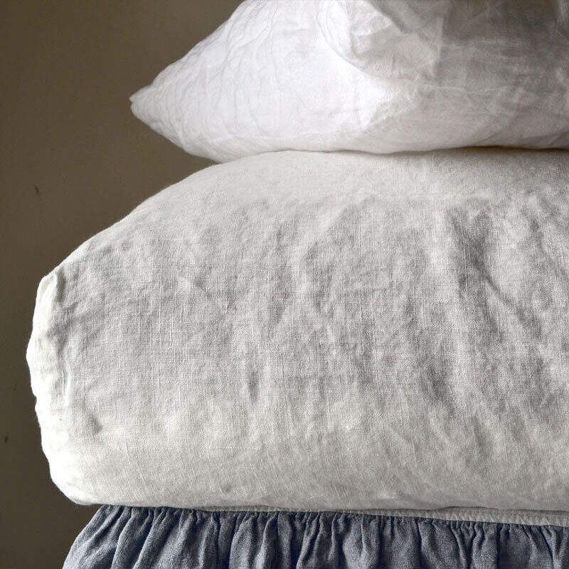 Pure linen sweat-absorbent Breathable bedspread bed sheet mattress protective cover factory