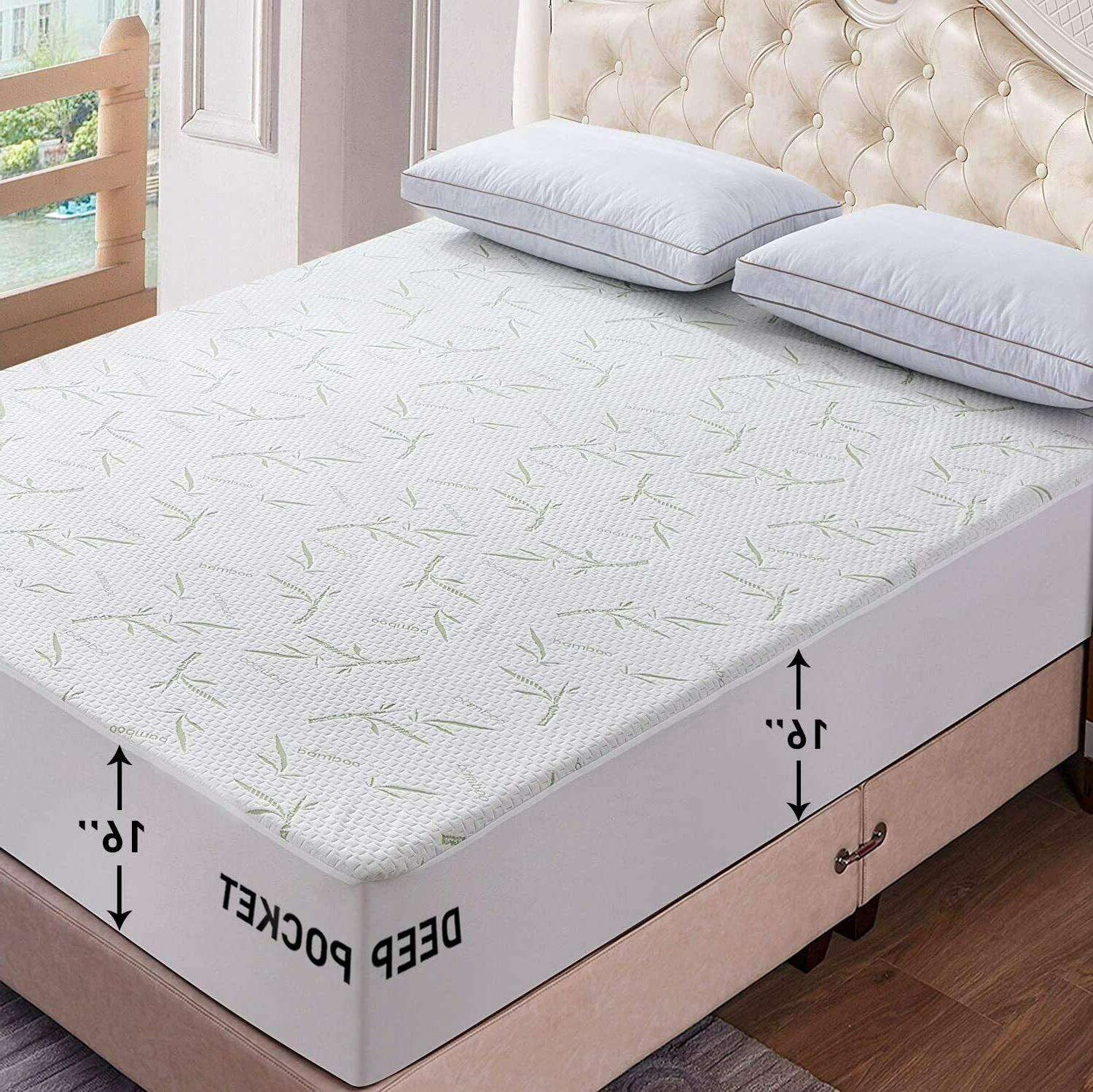 OEM Hypoallergenic Fitted Style All Around Elastic Breathable bamboo waterproof mattress protector details