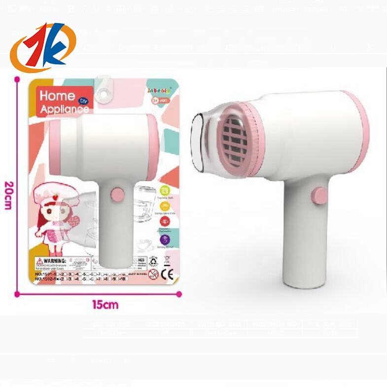 2024 new children's baby toys Pre-school fashion girl plastic electric hair dryer pink makeup toys manufacture