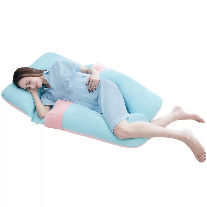 High Quality Comfortable U Shaped Full Body Pregnancy pillow 100% Cotton pragnancy pillow women supplier